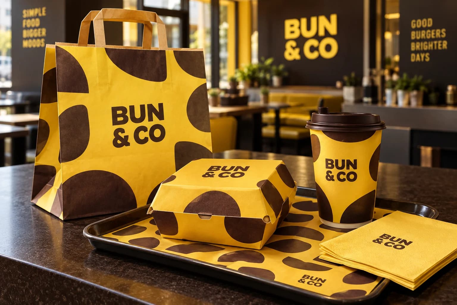 Illustration du concept BUN & CO — projet fictif